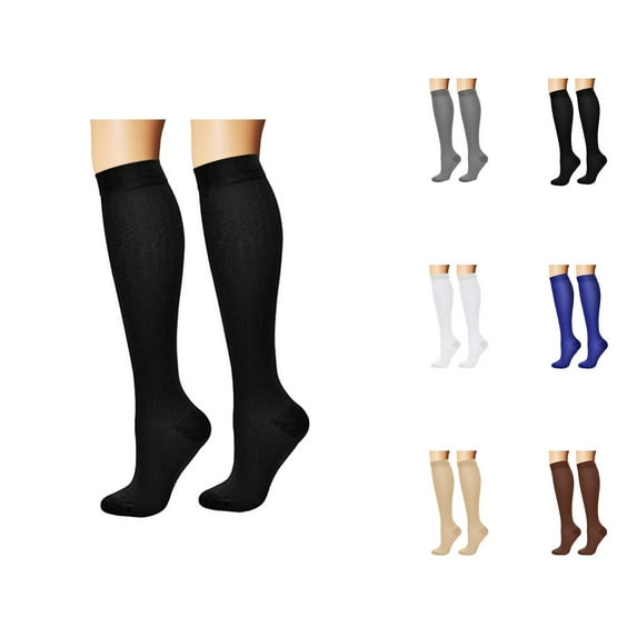 Compression Socks Adult Solid Compression Socks Calf Socks Sports Football Long Compression Socks
