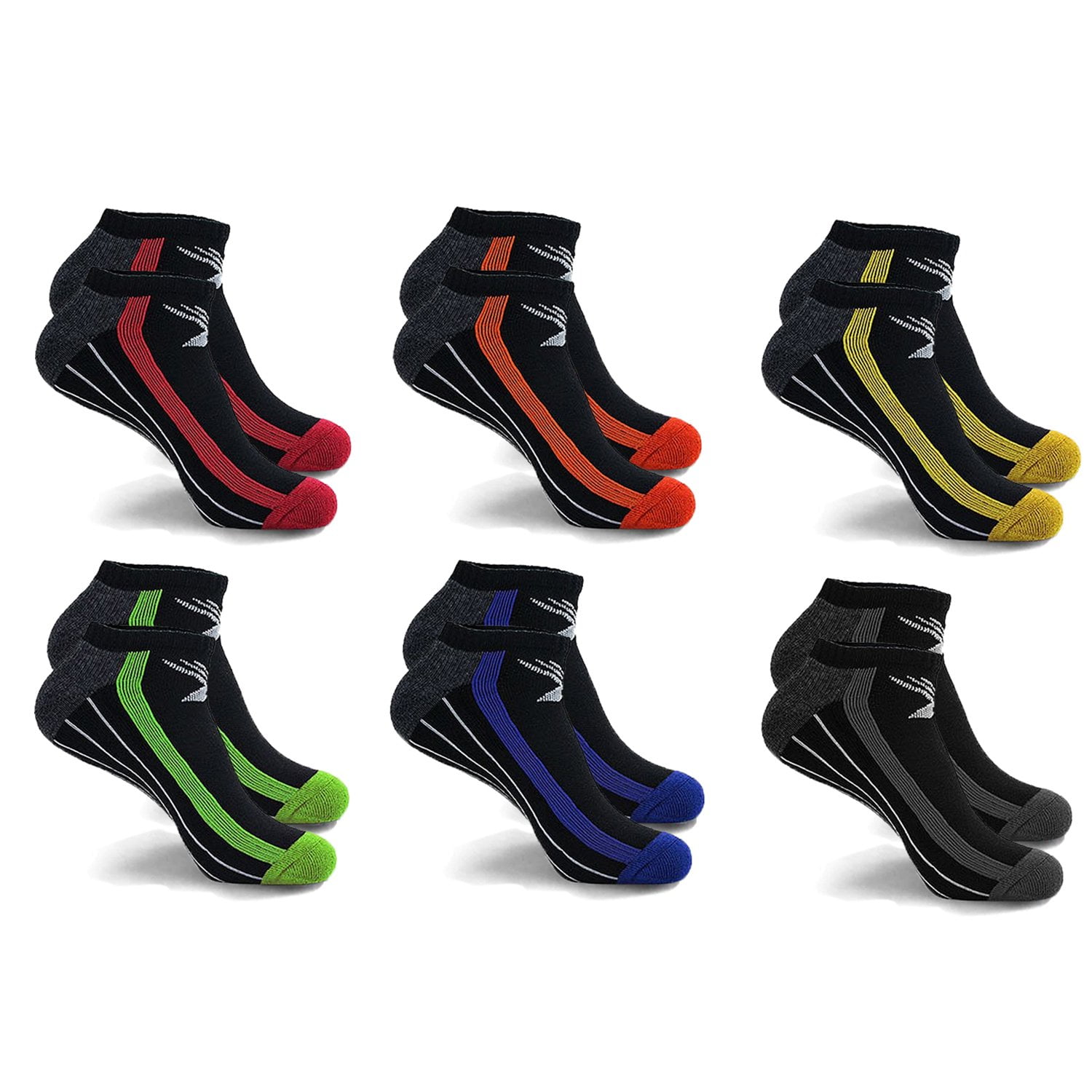 Compression Socks Ankle High for Running, Athtletics, Travel 6 Pair