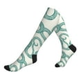 thumbnail image 1 of Compression Socks For Women And Men - Abstract Minimalist Snake Green Compression Socks Circulation For Workout, 1 of 2