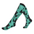 thumbnail image 1 of Compression Socks For Women And Men - Artsy Cute Cat Black Compression Socks Circulation For Workout, 1 of 2
