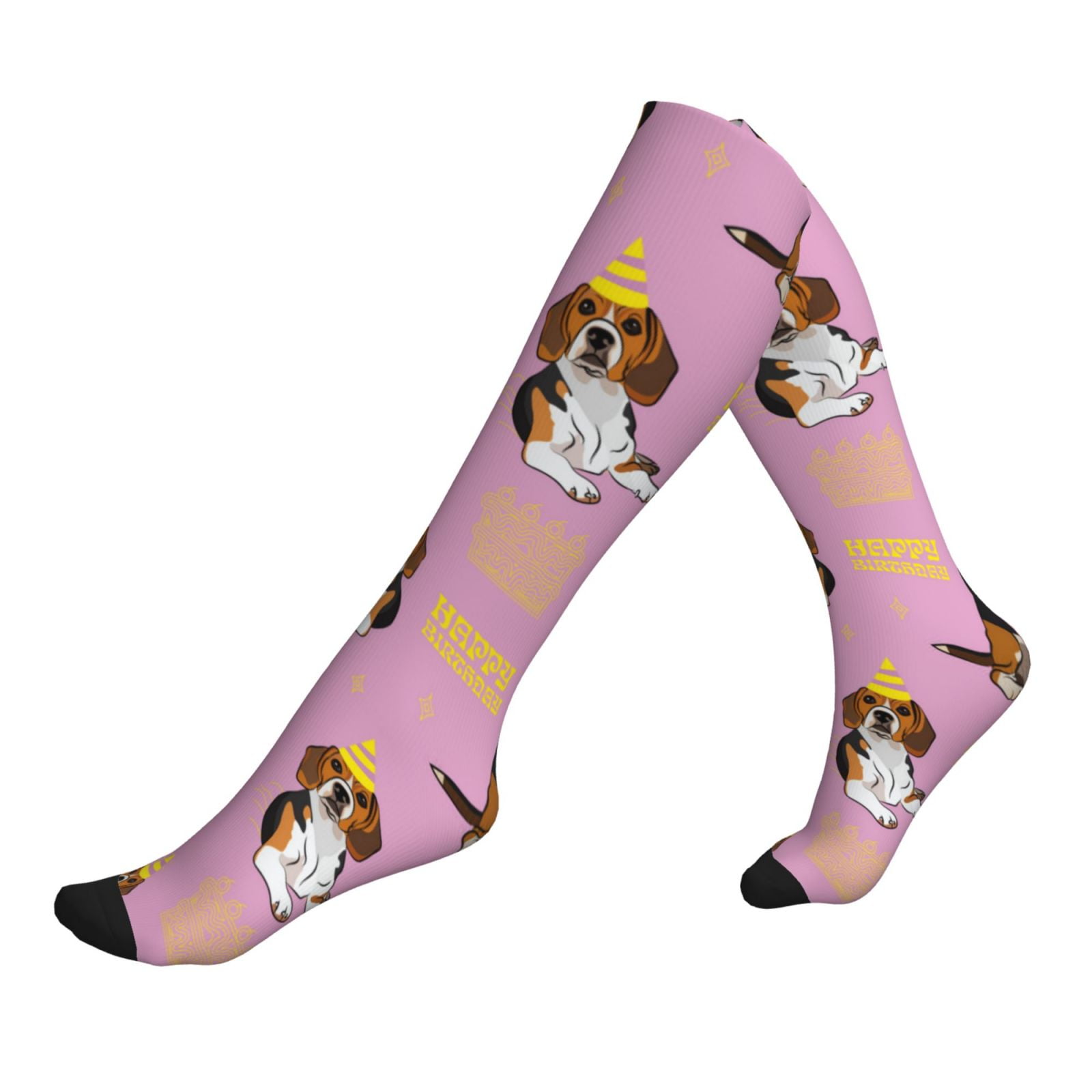 Compression Socks For Women And Men Beagle Dog Happy Birthday