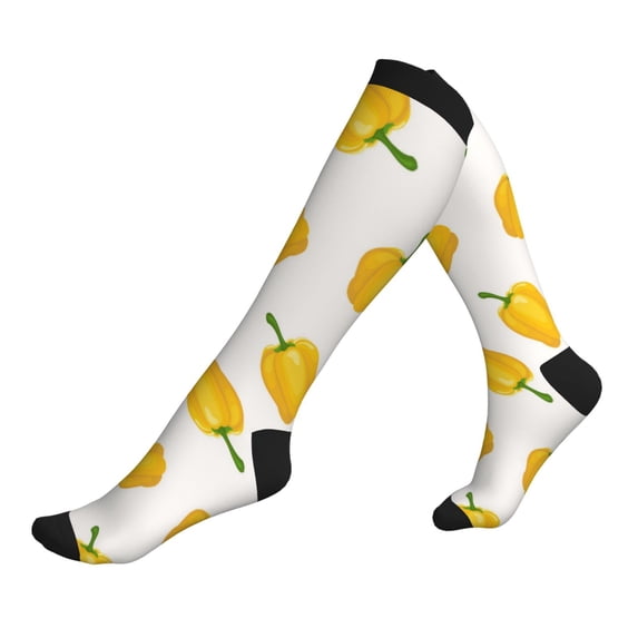 Compression Socks For Women And Men - Bell Pepper Pattern Compression Socks Circulation For Workout