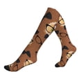 thumbnail image 1 of Compression Socks For Women And Men - Black Bow Owl Brown Compression Socks Circulation For Workout, 1 of 2