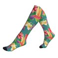 thumbnail image 1 of Compression Socks For Women And Men - Butterfly Hummingbird Flower Compression Socks Circulation For Workout, 1 of 2