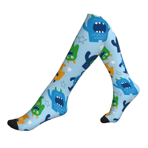 Compression Socks For Women And Men - Cartoon Monster Compression Socks Circulation For Workout