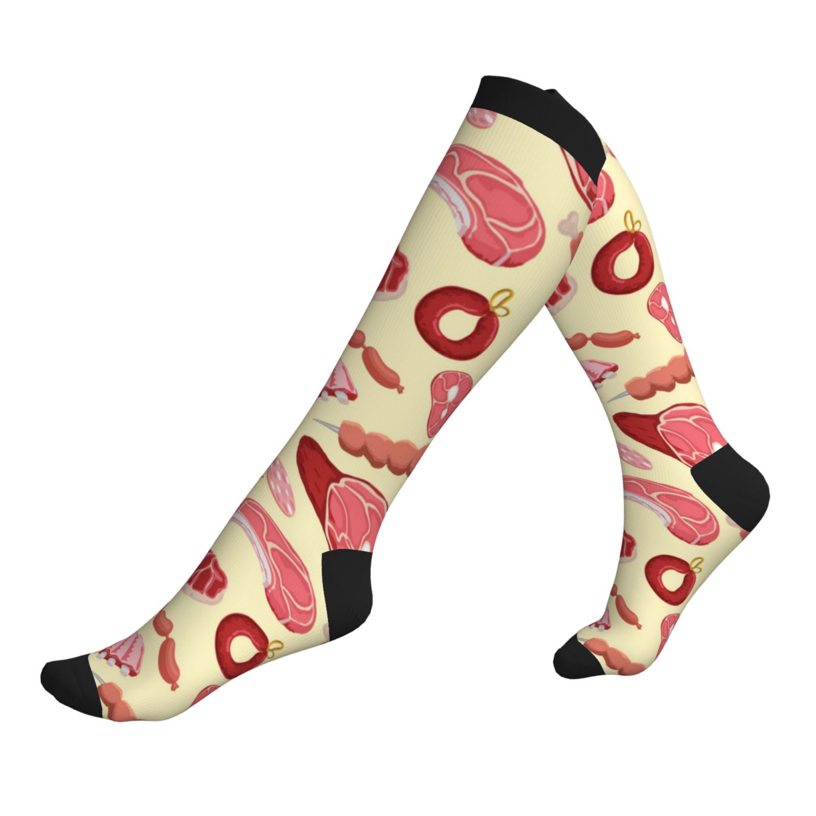 Chicken Compression Compression Socks For Women And Men - Chicken Wings Turkey Salami Print ...