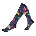 thumbnail image 1 of Compression Socks For Women And Men - Colorful Dinosaur Pink Compression Socks Circulation For Workout, 1 of 2