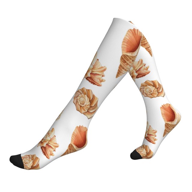 Compression Socks For Women And Men, Conch Shell No.J937 1520mmhg High