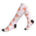 thumbnail image 1 of Compression Socks For Women And Men - Cute Cartoon Pig Orange Compression Socks Circulation For Workout, 1 of 2