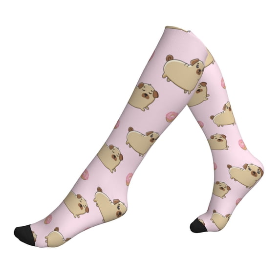 Compression Socks For Women And Men - Cute Dog Puppy Doughnut Compression Socks Circulation For Workout