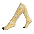 thumbnail image 1 of Compression Socks For Women And Men - Cute Fried Egg Yellow Compression Socks Circulation For Workout, 1 of 2
