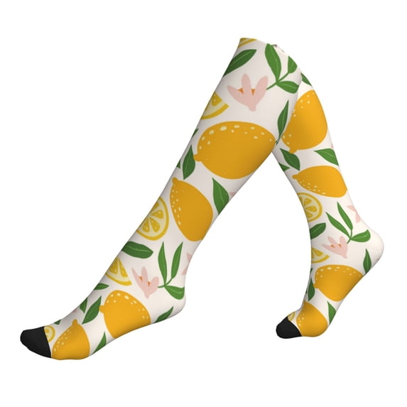 Compression Socks For Women And Men - Cute Lemon Compression Socks Circulation For Workout