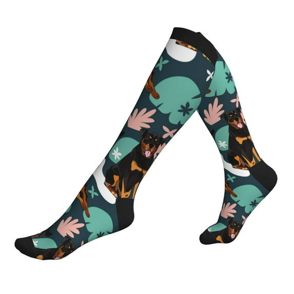 Compression Socks For Women And Men - Cute Rottweiler Compression Socks Circulation For Workout