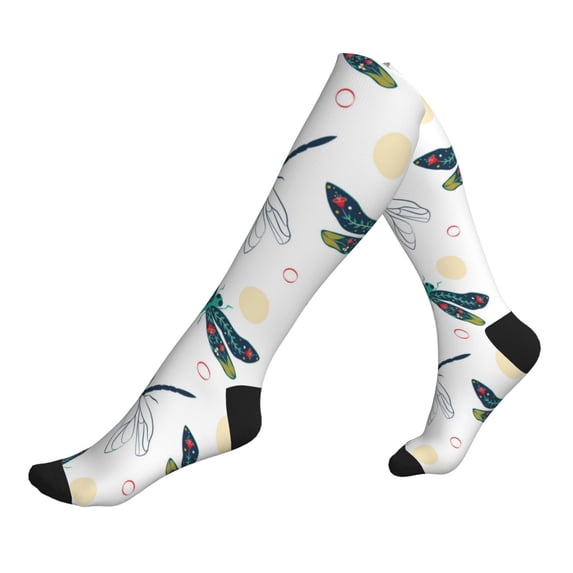 Compression Socks For Women And Men - Dots Dragonfly Compression Socks Circulation For Workout