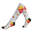 thumbnail image 1 of Compression Socks For Women And Men - Hot Dog Coke Burger Pizza Compression Socks Circulation For Workout, 1 of 2