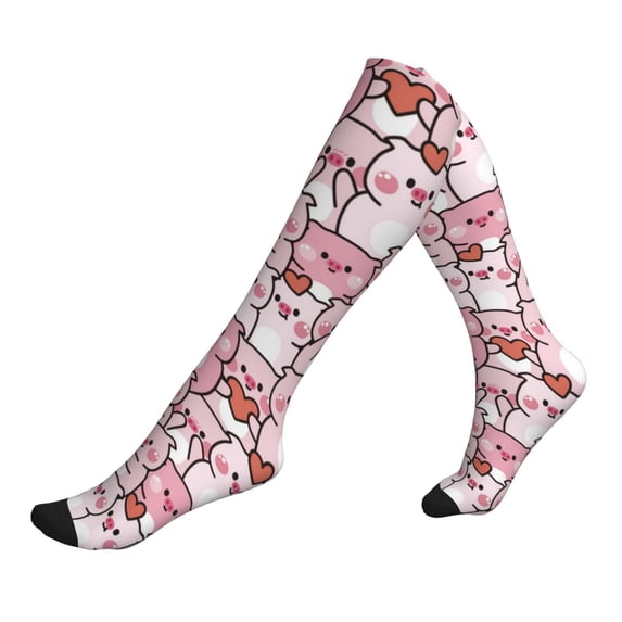 Compression Socks For Women And Men - Kawaii Pink Pig Compression Socks Circulation For Workout