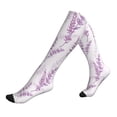 thumbnail image 1 of Compression Socks For Women And Men - Lavender Flowers Pink Compression Socks Circulation For Workout, 1 of 2