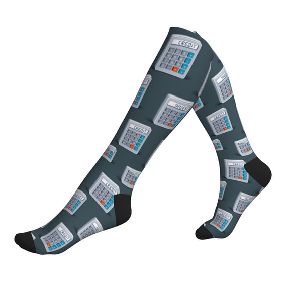 Compression Socks For Women And Men - Math Calculator Pattern Compression Socks Circulation For Workout