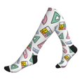 thumbnail image 1 of Compression Socks For Women And Men - Math Ruler Print Colorful Compression Socks Circulation For Workout, 1 of 2