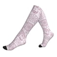 thumbnail image 1 of Compression Socks For Women And Men - Mauve Paisley Compression Socks Circulation For Workout, 1 of 2
