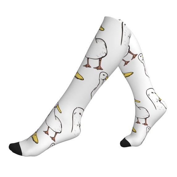 Compression Socks For Women And Men - Minimalist Cute Duck Compression Socks Circulation For Workout
