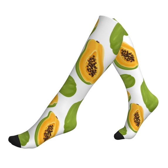 Compression Socks For Women And Men - Papaya Cartoon Funny Compression Socks Circulation For Workout
