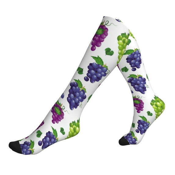 Compression Socks For Women And Men - Purple Grape Blue Green Compression Socks Circulation For Workout