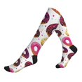 thumbnail image 1 of Compression Socks For Women And Men - Purple Yellow Donut Print Compression Socks Circulation For Workout, 1 of 2