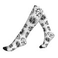 thumbnail image 1 of Compression Socks For Women And Men - Silver Gear Pattern Compression Socks Circulation For Workout, 1 of 2