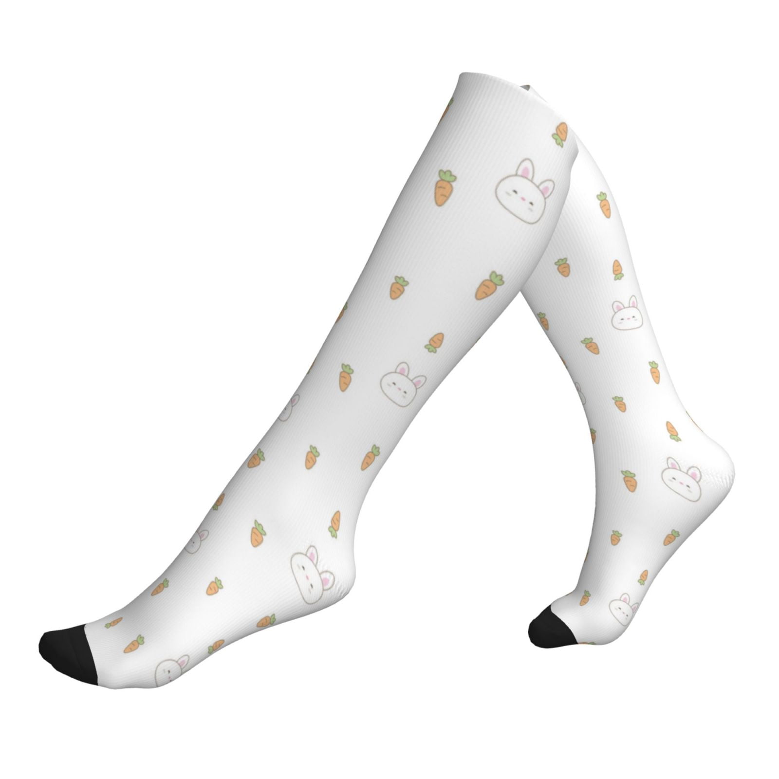 Compression Socks For Women And Men - Simple Drawing Cute Rabbit Carrot ...
