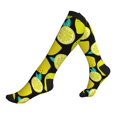 thumbnail image 1 of Compression Socks For Women And Men - Yellow Lemon Cartoon Compression Socks Circulation For Workout, 1 of 2