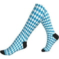thumbnail image 1 of Compression Socks For Women Men Oktoberfest Bavarian Blue And White Socks For Running Athletic Sports Nurse Travel, 1 of 9