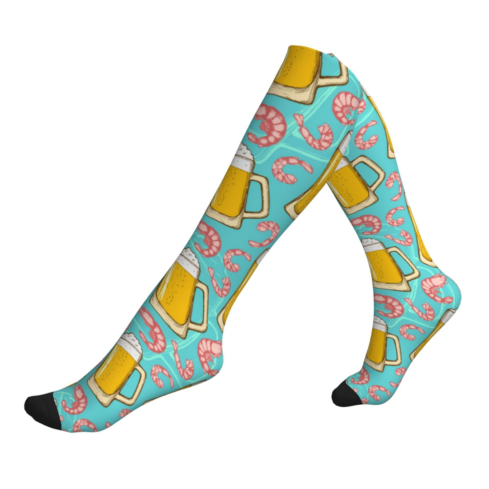 Compression Socks For Women & Men, Summer Shrimps Beer 15-20mmhg ...