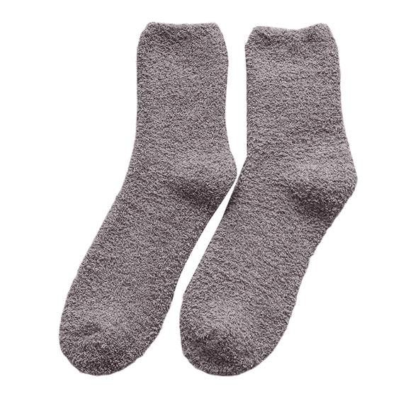 Compression Socks For Women Mvrlsh Mens Fuzzy Grip Socks Microfiber Plush Sleeping Socks Soft Anti-Friction Thickened Coral Fleece Gray A