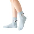 thumbnail image 1 of Compression Socks For Women Mvrlsh New Animal Mid Calf Socks Fun Cute Patterned Elastic Warm Cotton 3 Pairs Blue One Size, 1 of 4