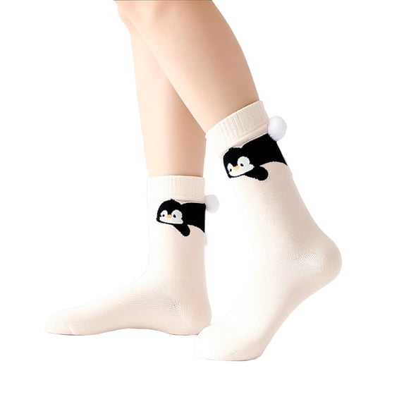 Compression Socks For Women Mvrlsh New Animal Mid Calf Socks Fun Cute Patterned Elastic Warm Cotton 3 Pairs Pink One Size