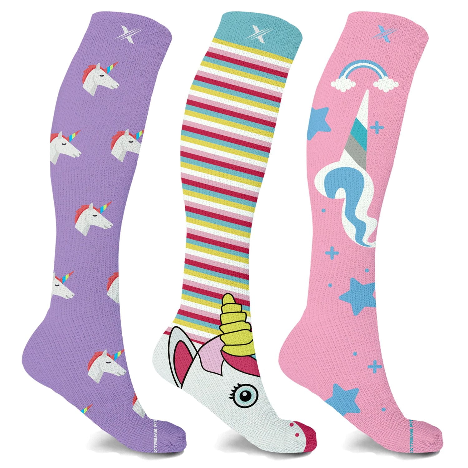 Compression Socks Knee High - Made for Running, Athletics and Pregnancy - 3 Pair