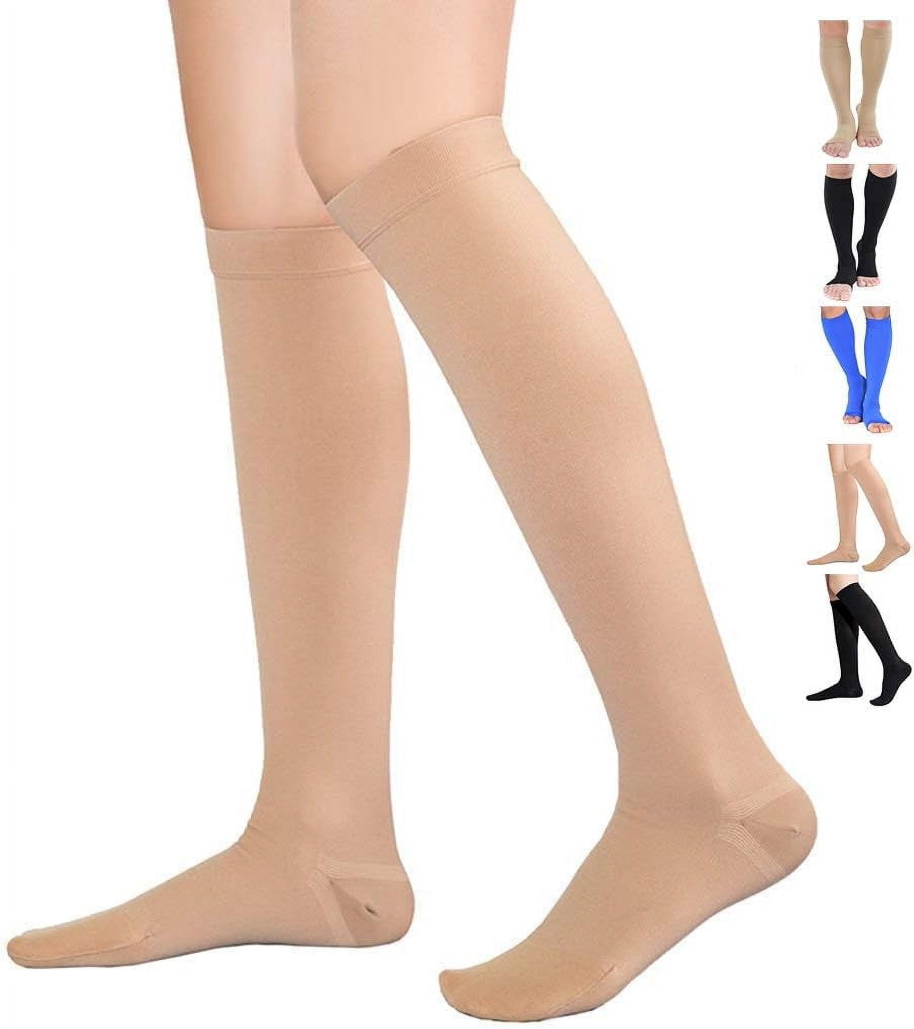 Compression Socks Knee High, Medical Grade Footless Calf Socks, Comfort ...