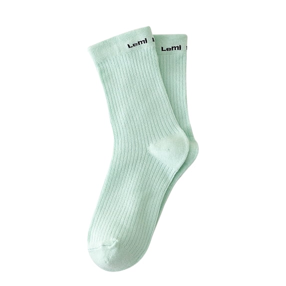 10 Pairs Compression Socks Men Absorbing Over The Knee Solid Color Pile Unisex Socks,Green,One Size