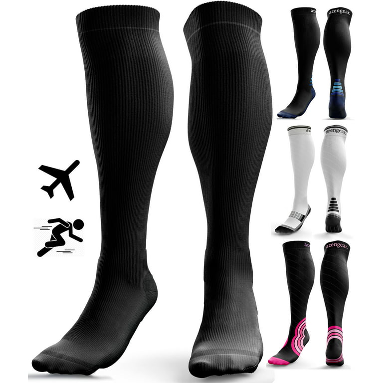 Compression Socks for Men and Women (20-30 mmHg) - Anti DVT Varicose Vein  Calf Support Stockings for Running, Shin Splints, Flight Travel, Maternity