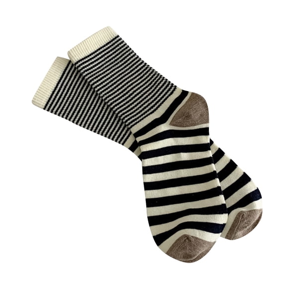 Compression Socks Men Women Autumn Winter Striped Warm Mid Tube Knitted Socks Mens Womens Socks Pilates Socks