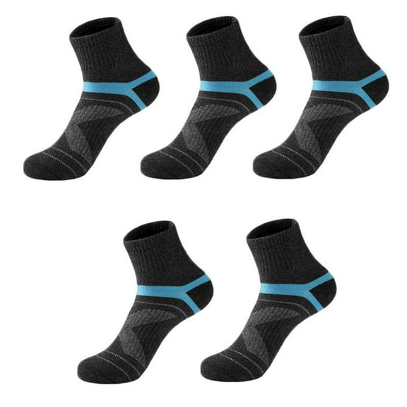 Compression Socks Men's Mid Length Basketball Socks Low Cut Anti Slip Sweat Absorbing Breathable and Thickened Running Socks 5 Pairs Womens Socks Clearance