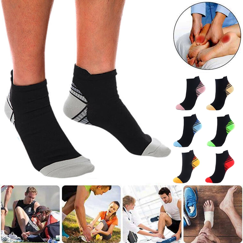 Compression Socks Plantar Fasciitis for Women Men (1/2/3/6Pairs),15-20 ...
