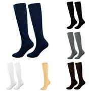 Socks for Women 6 Pairs Socks Women and Men Circulation Best for Running Travel Recovery & Flight Socks Winter Fall Womens Socks