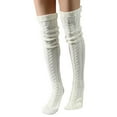 thumbnail image 1 of Compression Socks for Women - Cable Knit Over The Knee Long Socks, Thick Warm Soft Fit Winter Stackable Fall Must Haves, Wide Calf Socks for Maternity, 1 of 3