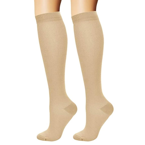 Compression Socks for Women - Cable Lace Patch Over The Knee Cotton Socks, Jacquard Process Elegant Layering, Winter Thermal Socks for Wide Calf Comfort