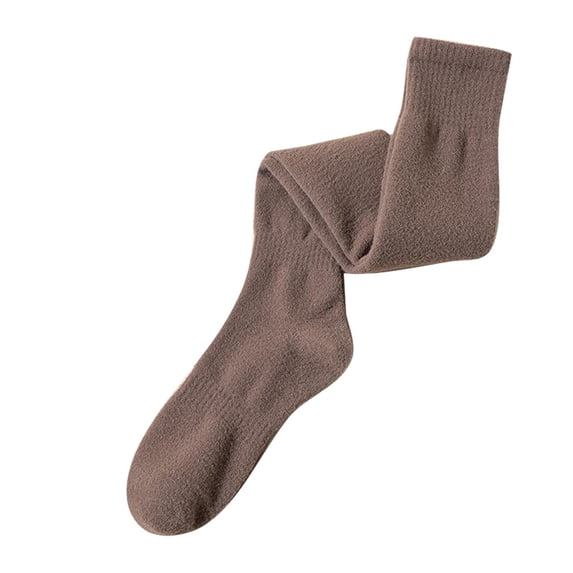 Compression Socks Women – Cute Nursing Essentials for Comfort & Recovery Women's Solid Color Thigh High Socks Winter Knee Warmth Cotton Thick Knit Socks