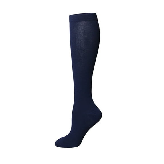 Compression Socks for Women, Ladies' Fashion Leisure Sports Compression Socks Outdoor Cycling Running Long Leg Pressure Socks Boat Socks, Socks(Navy,2XL)