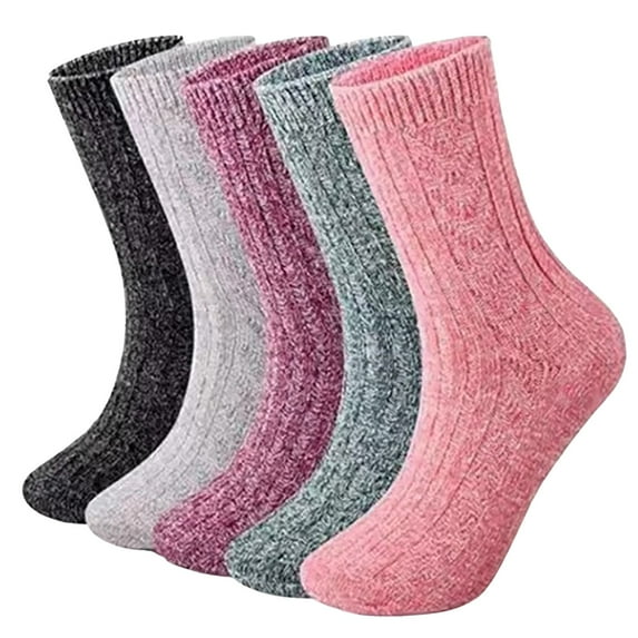 Compression Socks for Women – Lightweight Travel Hose for Pregnancy & Work Womens Wool Socks 5 Pairs Winter Warm Socks Thick Knit Wool Soft Vintage Casual Crew Socks For Women