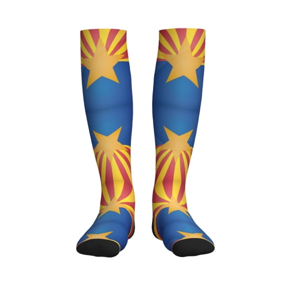 Compression Socks Women Men Flag Of Arizona Knee High Support Circulation Socks for Running Travel